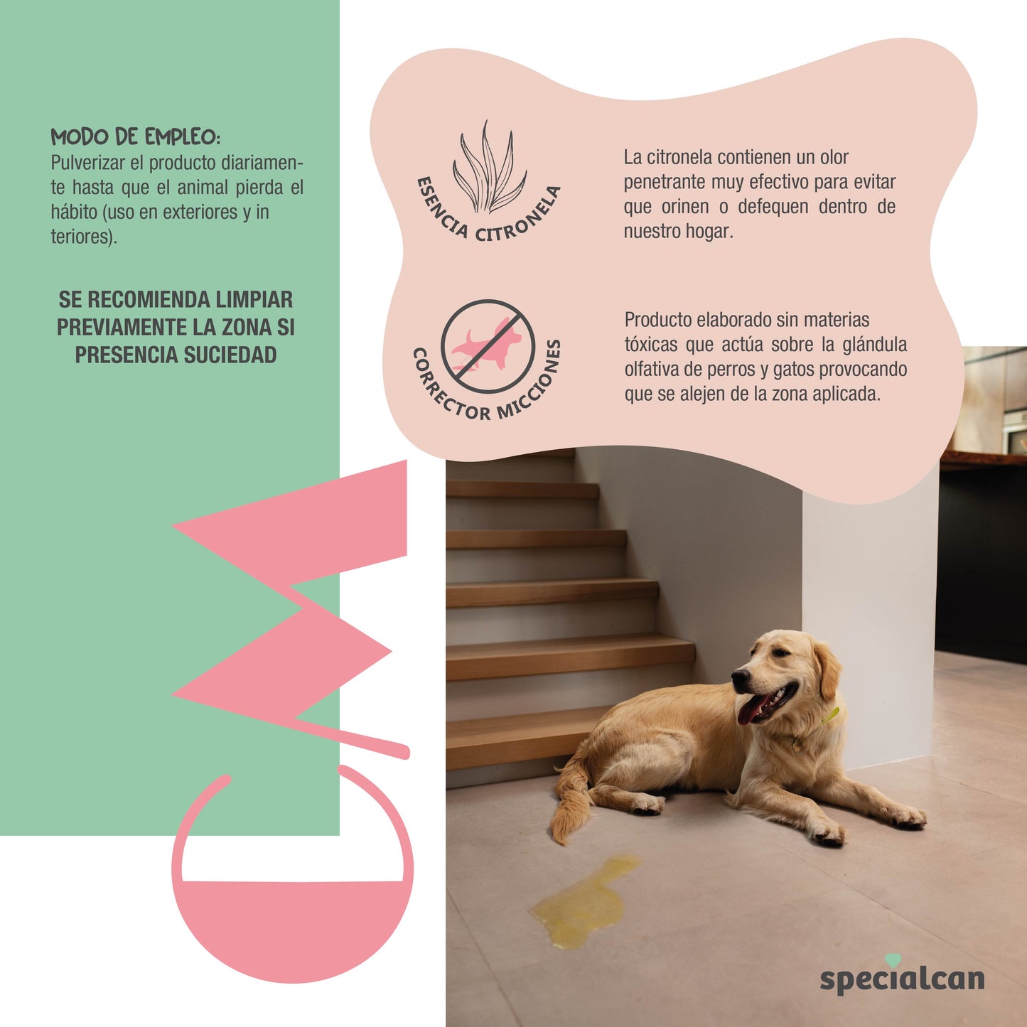 Corrector de Micciones para Perros Specialcan 500ml | Anti Marcaje