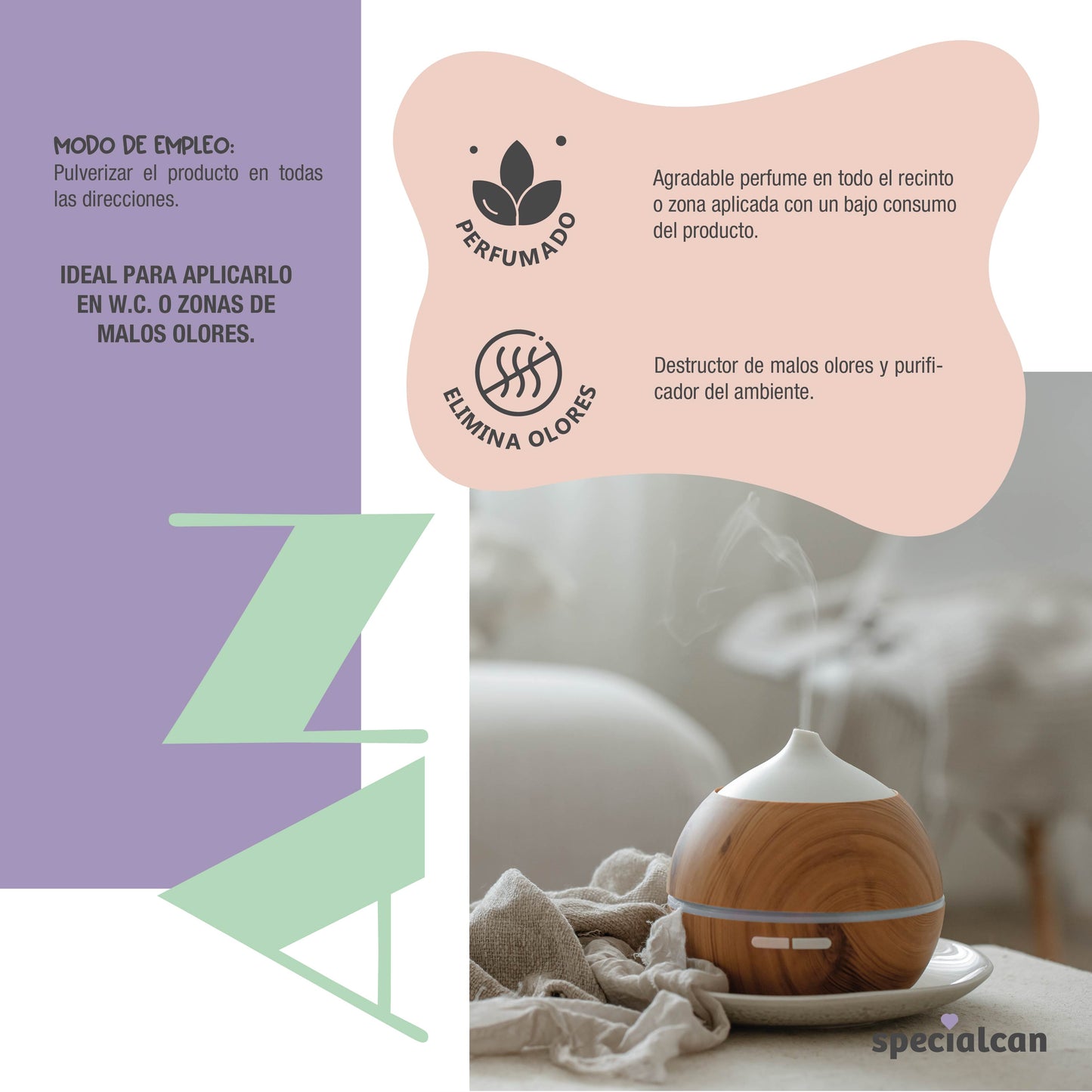 Ambientador Natural para Hogar con Mascotas Specialcan 500ml