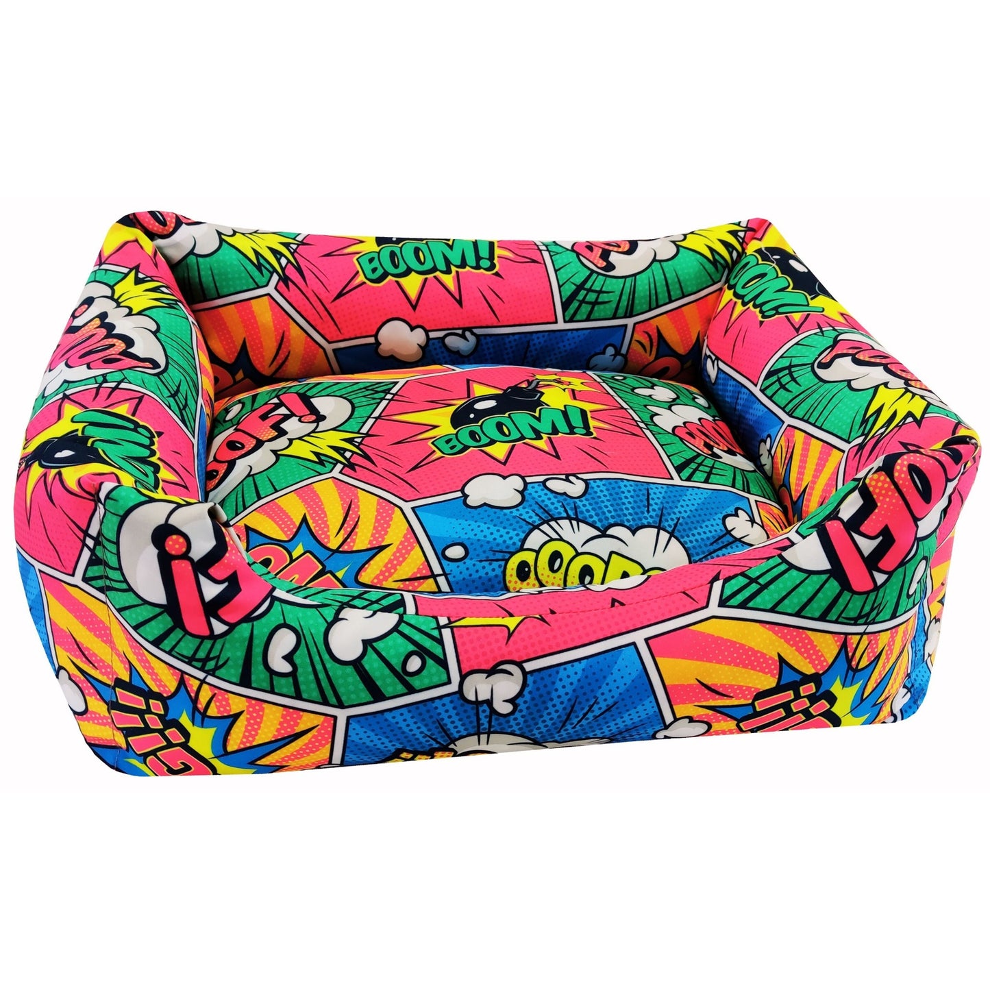 Cuna para perro Comic Gold – Diseño moderno y tejido antimanchas | Max the Husky