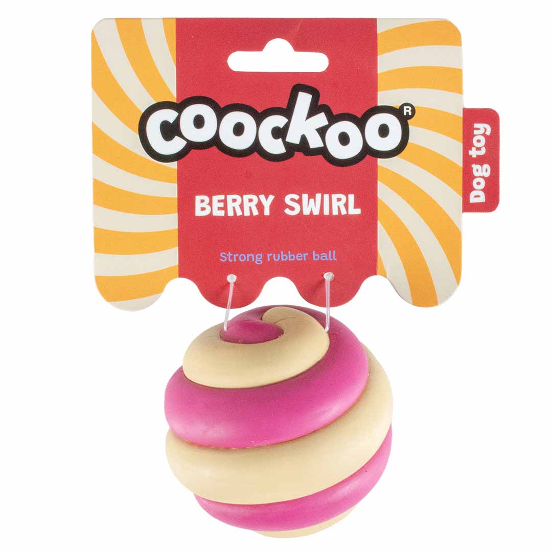 Juguete Perro Berry Swirl Rosa y Beige Duvo+ CooKoo | 7,5cm | Razas Pequeñas