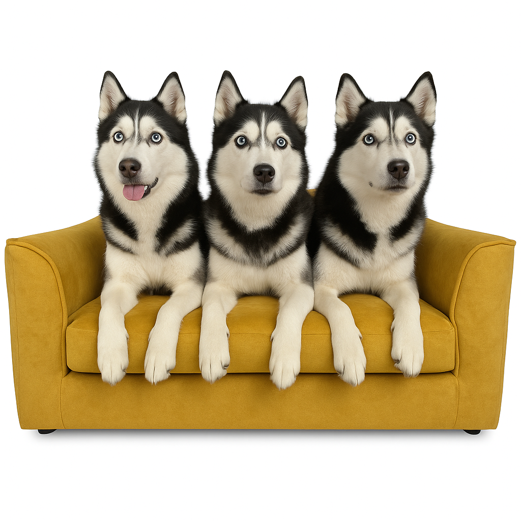 Sofá para perro Eva Soft Antimanchas Oro – Elegancia y máximo confort | Max the Husky