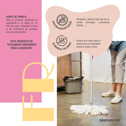 Fregasuelos Limpiador para Hogar con Mascotas Specialcan 1L | Seguro