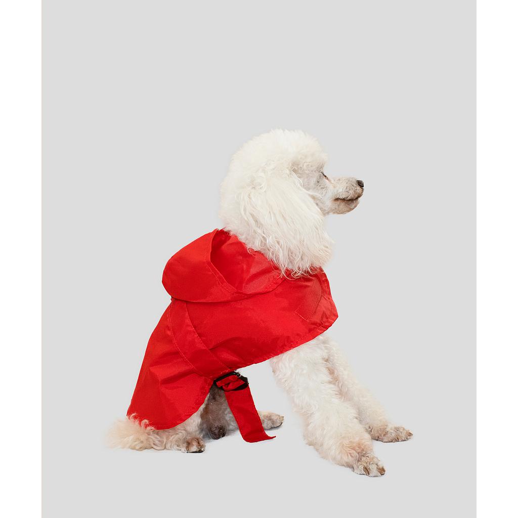 Impermeable con capucha rojo – Max The Husky Shop