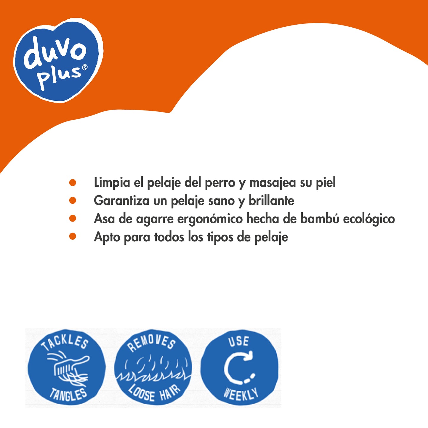 Cepillo Dos Caras para Mascotas Duvo+ | Pelo Corto y Largo S/L