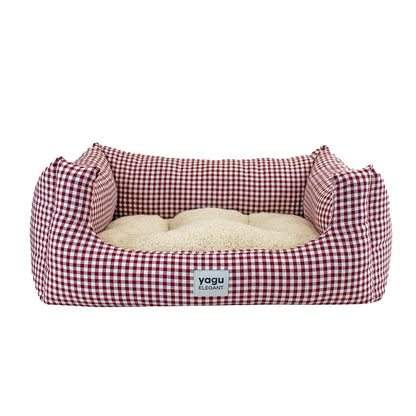 Cuna para Perros Yagu Confort Vichy Borreguillo | Varios Colores y Tallas