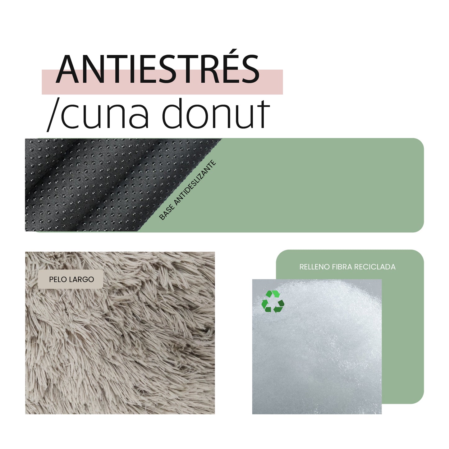 Cuna Donut Antistrés para Perros Yagu | Forma Redonda | Varios Colores y Tallas
