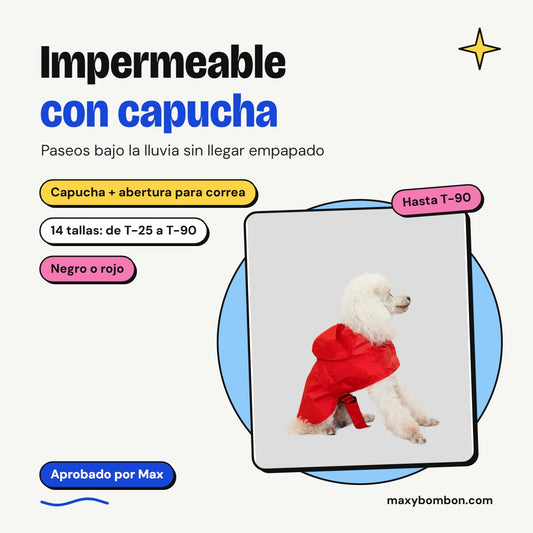 Impermeable con capucha para perros Yagu – Aprobado por Max
