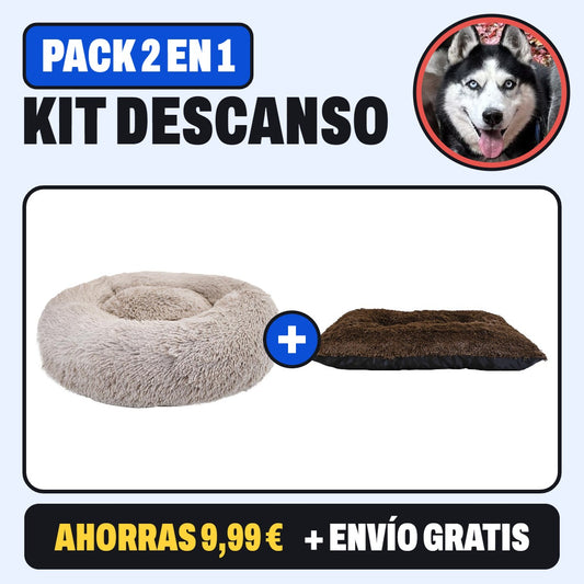 Pack Descanso de la Manada: cuna Donut + colchón Paw
