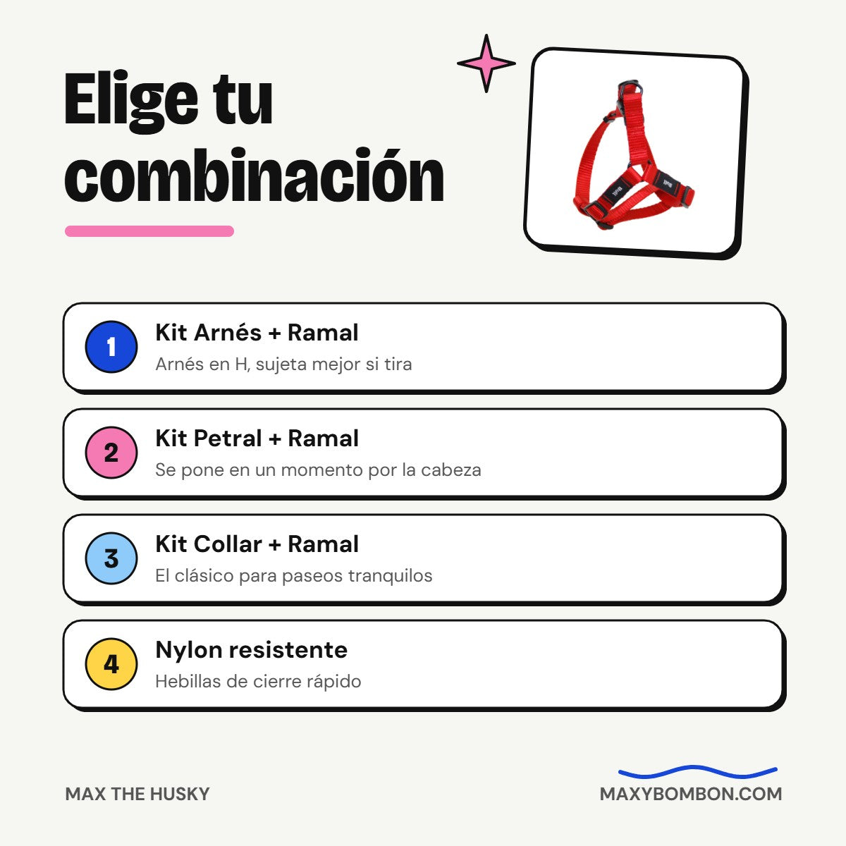 Elige tu combinación de kit de paseo rojo