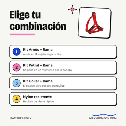 Elige tu combinación de kit de paseo rojo