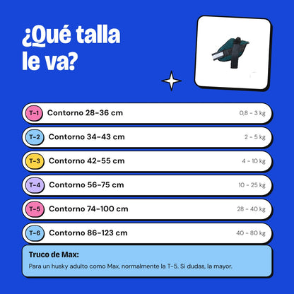 Guía de tallas arnés Strong